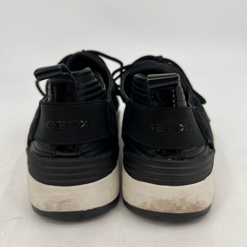 Geox Black Metallic Lace-Up Sneakers | Size 8 - Picture 6 of 10